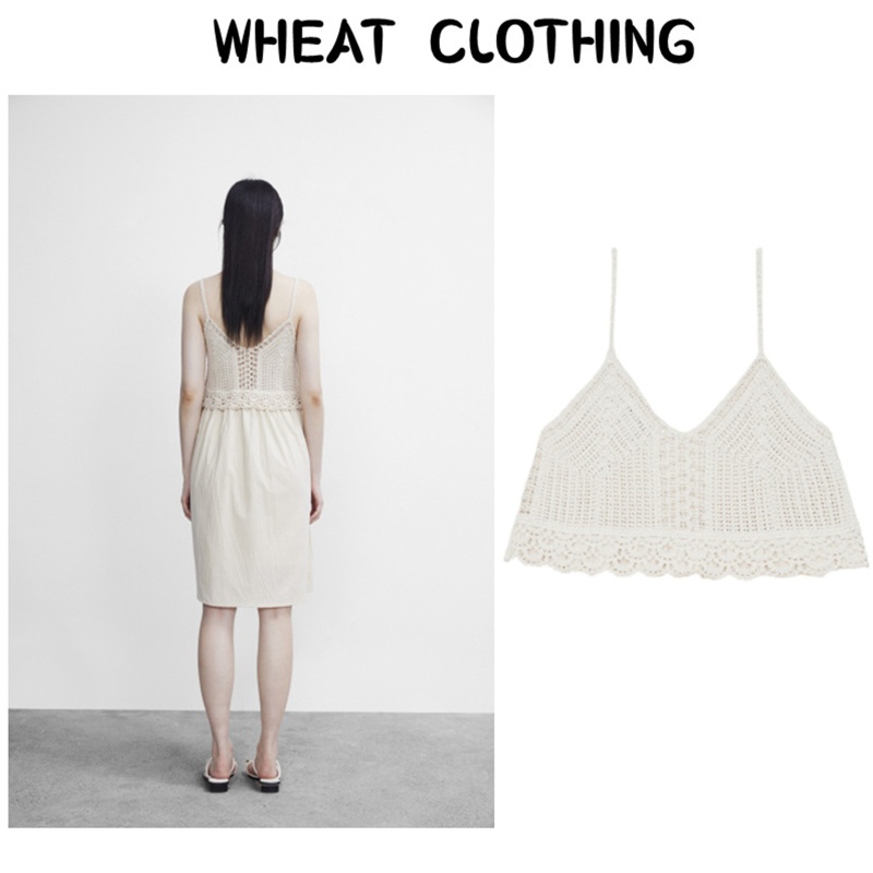 Áo Croptop Đan Móc Thiết Kế Khoét Lỗ Thời Trang Quyến Rũ Cho Nữ