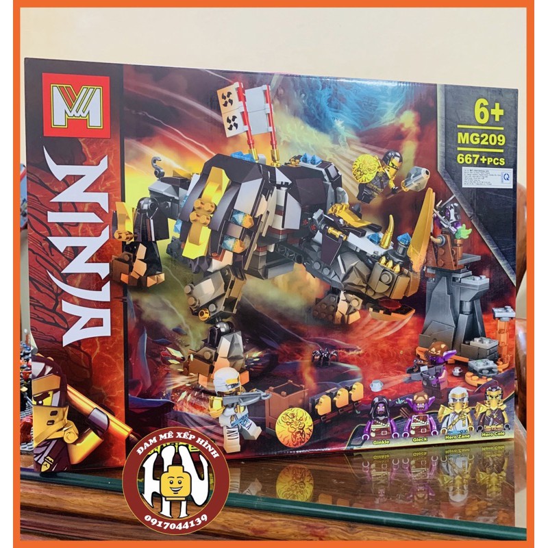 Đồ chơi xếp hình - Tê giác giáp đấu - Ninjago 13 - MG209 - Hàng chuẩn đẹp - Ảnh thật !