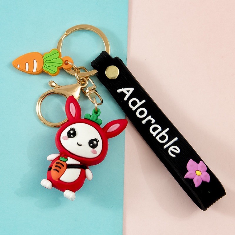 Móc khoá thỏ kèm dây