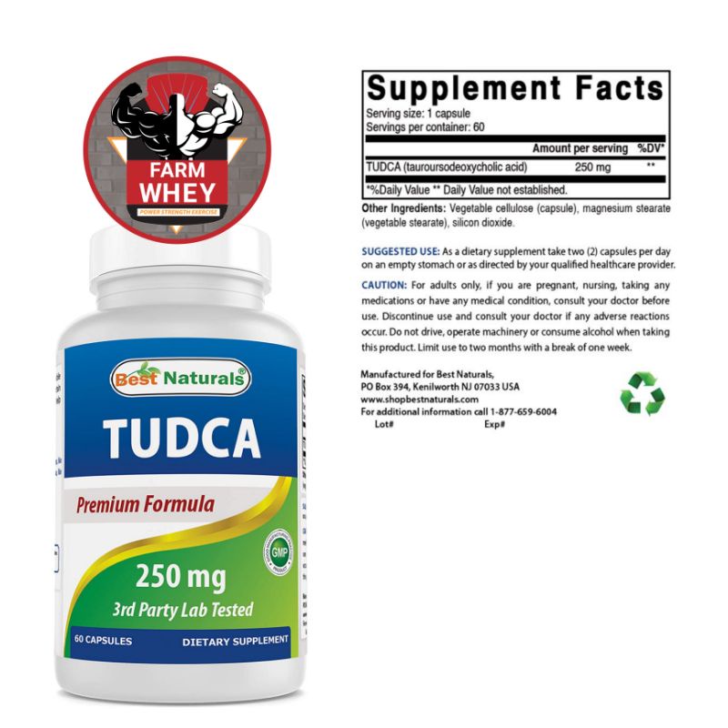 TUDCA 250MG - HỖ TRỢ GIẢI ĐỘC GAN, HẠ MEN GAN HIỆU QUẢ