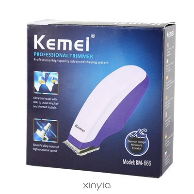 [Hàng mới về] Tông đơ cắt tóc/cạo râu Kemei Km-666 chất lượng cao tiện dụng
