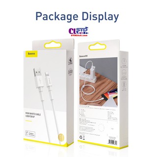 [CÁP IPHONE - IPAD] DÂY CÁP SẠC LIGHTNING BASEUS MINI WHITE CHÍNH HÃNG [NEW 100%]