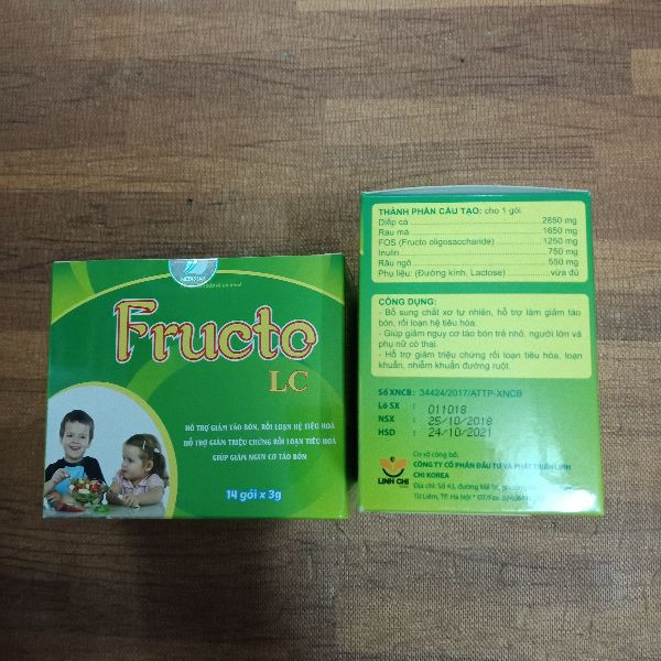 Fructo Linh chi bổ sung chất xơ hộp 14 gói