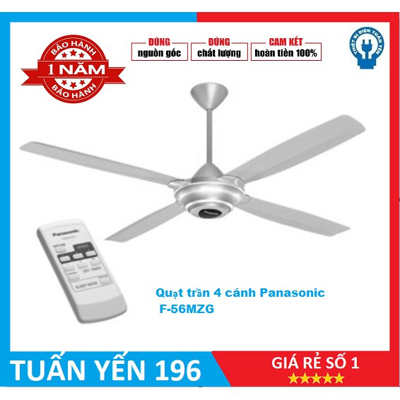 Quạt trần Pana 4 cánh có điều khiển từ xa F-56MZG