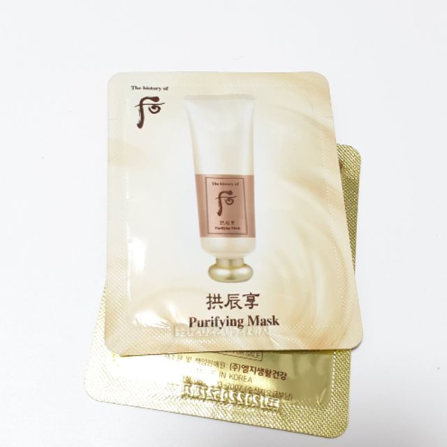 Combo 10 Gói Mặt Nạ Dưỡng Trắng WHOO Purifying Giúp giảm Mụn Và Tẩy Tế Bào Chết 3ml | BigBuy360 - bigbuy360.vn