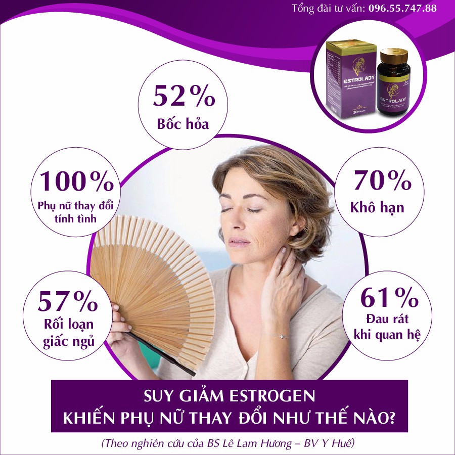 ESTROLADY viên uống cân bằng nội tiết, gìn giữ nét xuân