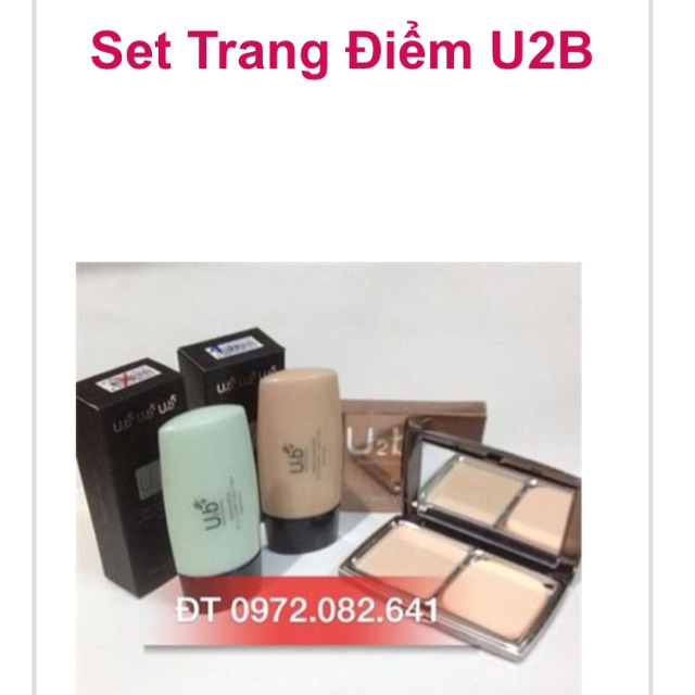 Set Trang Điểm U2B - Dòng Makeup Chuyên Nghiệp Hàn Quốc