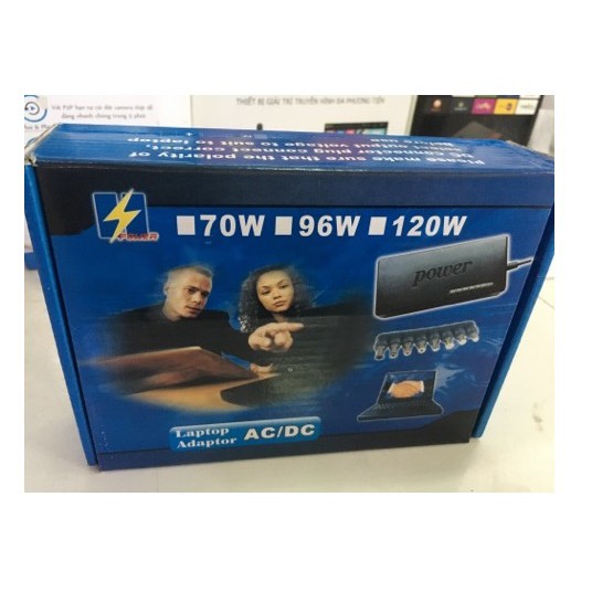 Sạc đa năng dành cho laptop, màn hình và các thiết bị điện tử có rắc cắm 12v, 15v, 19v, 20v, 21v, 24v công xuất 2 đến 5A