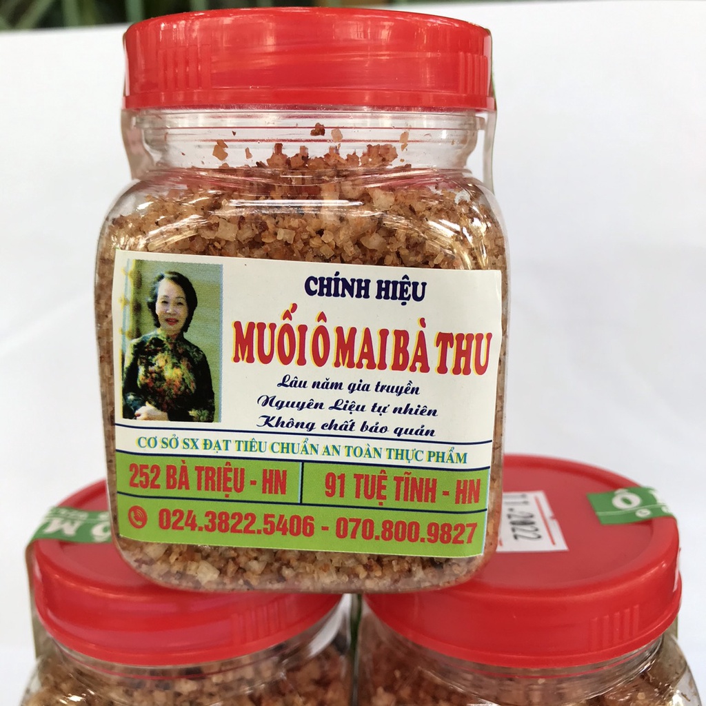 COMBO MÃ 9999 gồm 01 lọ muối 100 gam, 2 lạc đỏ 100 gam, 6 hộp ô mai Bà Thu, đặc sản ngon số 1 Hà Nội, quà vặt siêu ngon