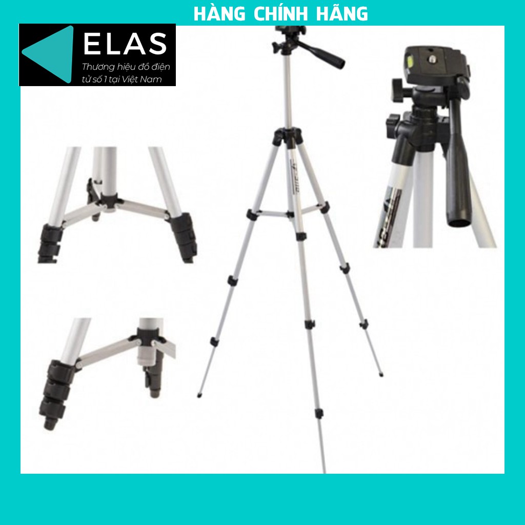 Gậy chụp ảnh 3 chân/Gậy tự sướng Tripod 3110 -Có kẹp điện thoại, Cân chỉnh thăng bằng cao 1,1m Bảo hành 6 tháng