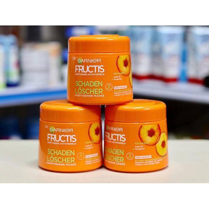 ( Hàng Đức chuẩn)Ủ tóc siêu mượt Garnier - màu cam dành cho tóc hư tổn