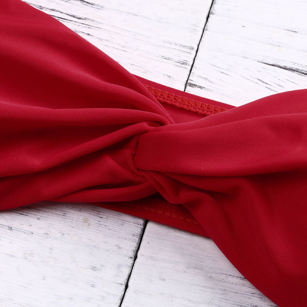 Bộ bikini 2 mảnh không dây áo dạng xoắn trước tạo điểm nhấn quyến rũ cho nữ | BigBuy360 - bigbuy360.vn