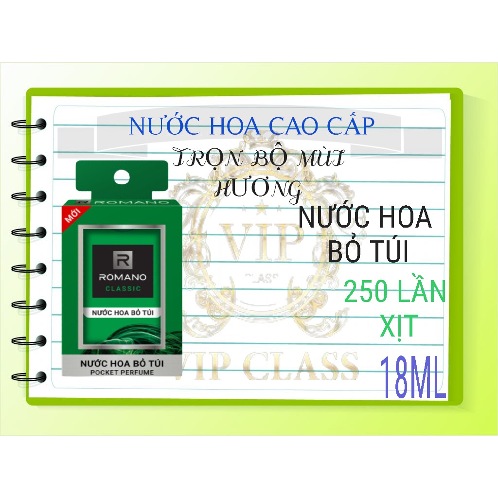 ROMANO_ NƯỚC HOA BỎ TÚI 18ML TIỆN DỤNG. | BigBuy360 - bigbuy360.vn