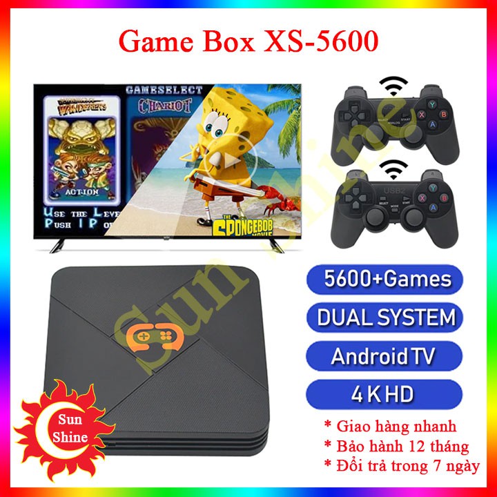 Máy Chơi Game Điện Tử Game Box XS-5600 3D HDMI 4K ⚡️𝐅𝐑𝐄𝐄 𝐒𝐇𝐈𝐏⚡️ Tay Cầm Chơi Game Siêu Chất