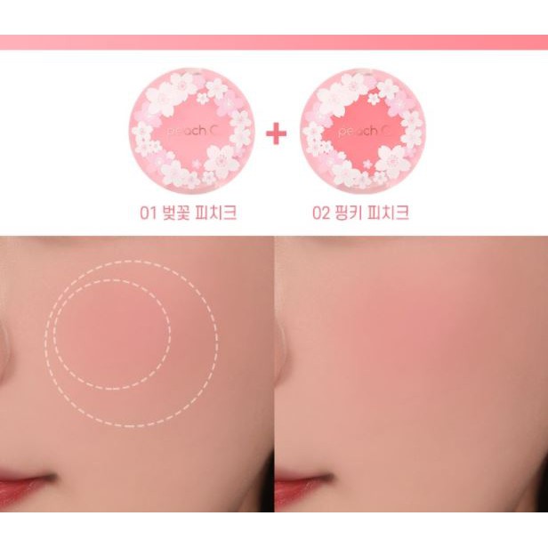 [PHIÊN BẢN GIỚI HẠN][Blossom Edition] Phấn Má Hồng Xinh Xắn Ngọt Ngào Peach C Cotton Blusher Blossom Edition 5g