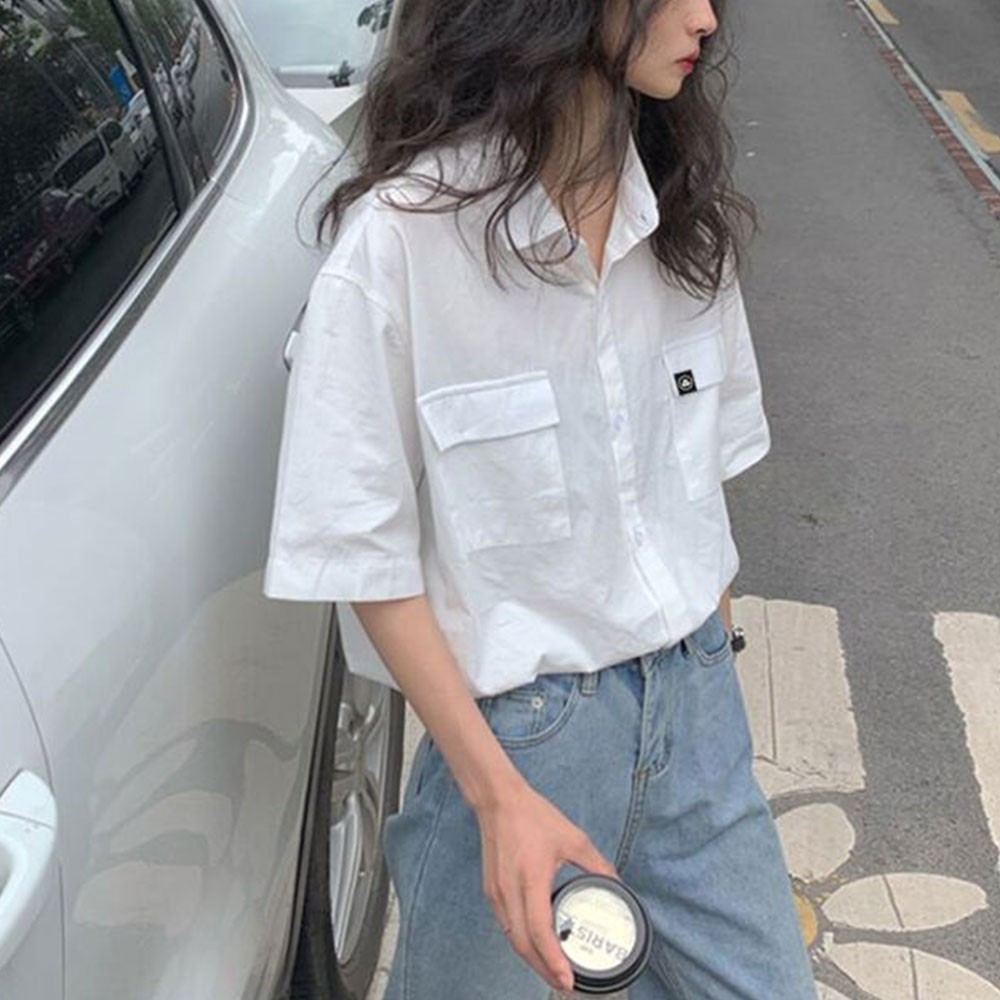 Áo sơ mi local brand cộc tay đũi City Cycle chất cotton form rộng nam nữ oversize unisex | BigBuy360 - bigbuy360.vn