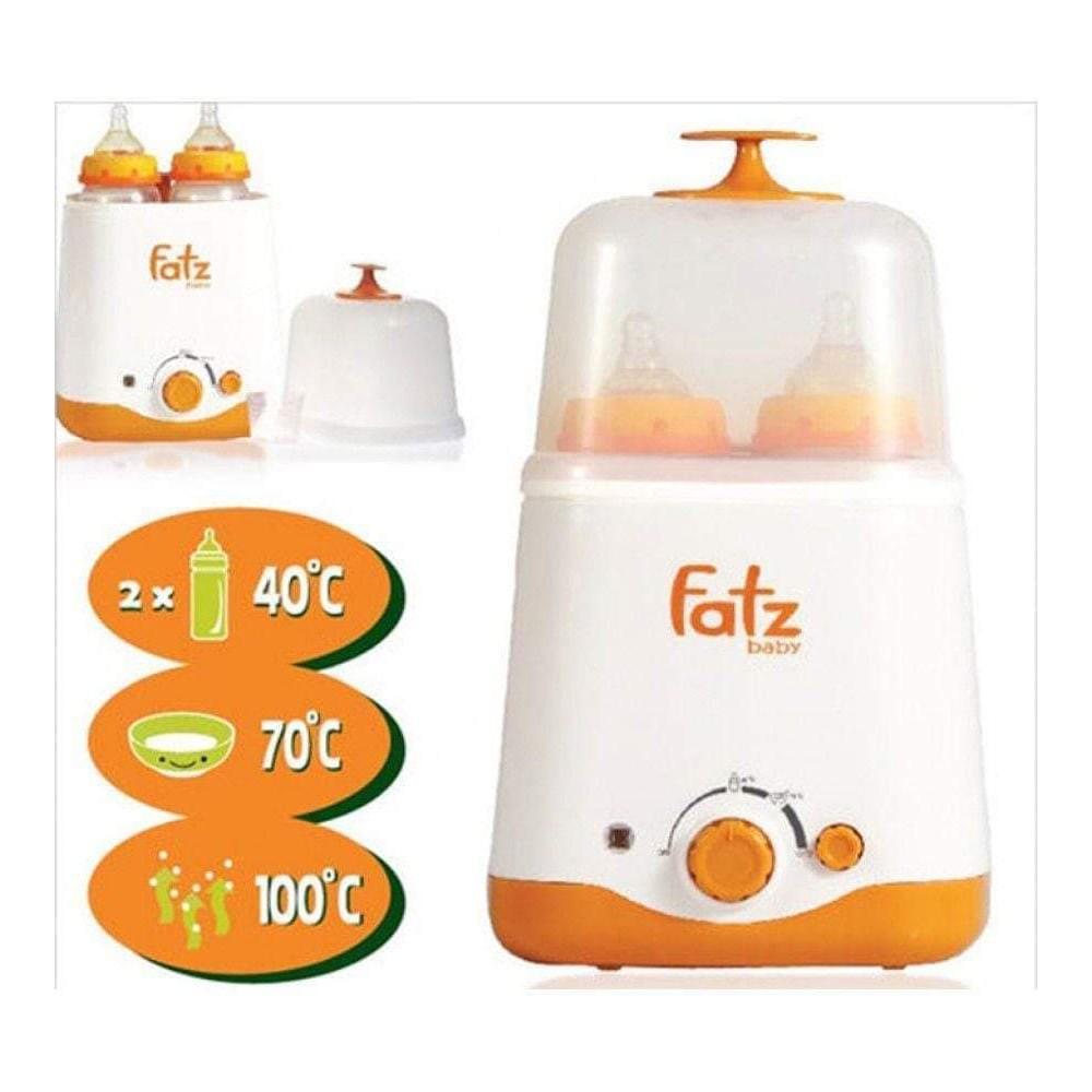 [Bh12thang]Máy hâm sữa 2 bình cổ rộng Fatz Baby FB3012SL - Dou 1