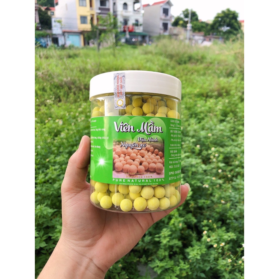 Viên mầm đậu nành Hông Sâm Matcha Giảm cân đẹp dáng đẹp da hũ 500g