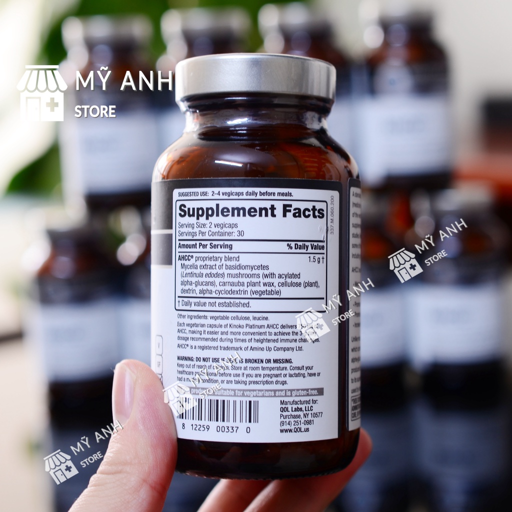 AHCC 750MG KINOKO MỸ  60V - Đào thảo HPV