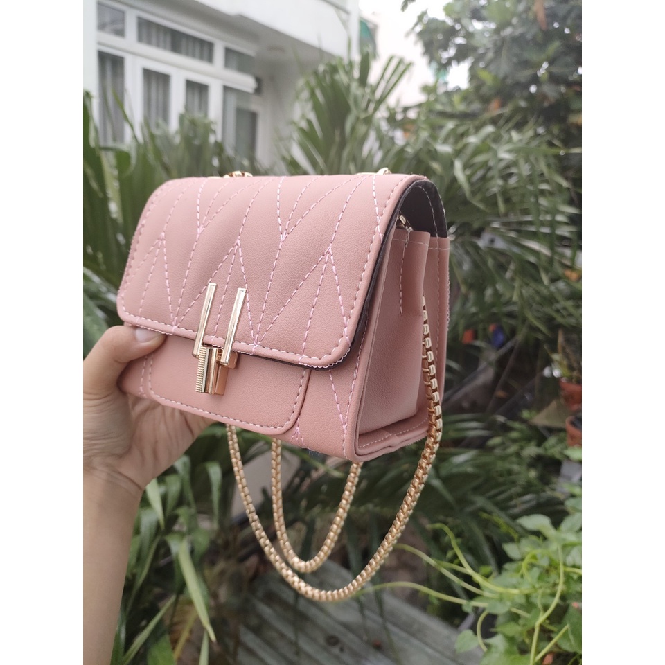 Túi mini khóa xoay túi xách nữ đeo vai đeo chéo phong cách hàn quốc 159k sale còn 99k KBUTMINI + hình thật