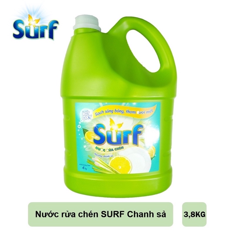 Nước rửa chén Surf Hương Tắc/ Chanh xả can 4kg.