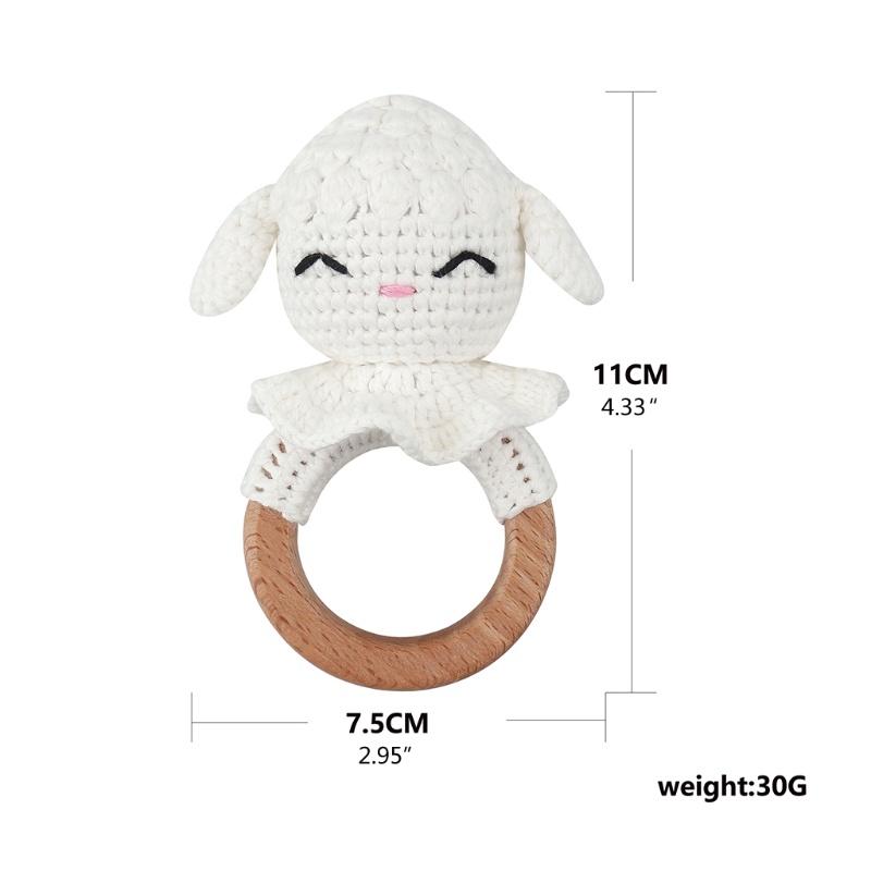 Vòng Đeo Tay Lục Lạc Đan Len Cotton Mềm Mại Giúp Bé Mọc Răng