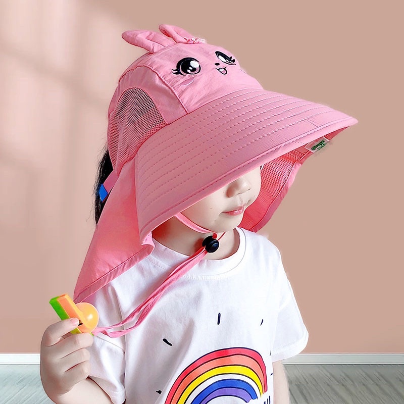 Nón mũ chống nắng loại 1 - họa tiết động vật có lưới thoáng mát đi biển cho bé trai hoặc bé gái (2-9 tuổi)