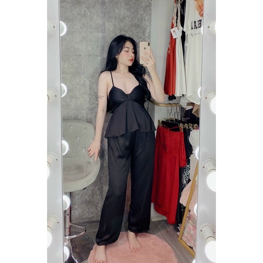 ❌❌❌HOT Đồ ngủ sexy dài dây,đồ ngủ sexy dài có nơ satin loại 1 mềm mịn mát | BigBuy360 - bigbuy360.vn