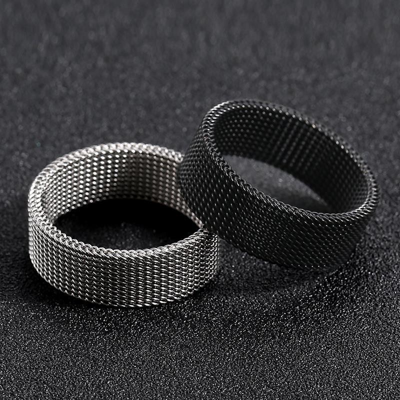 Nhẫn Nam Xích Elas Ring Phong Cách Hiphop Asta Accessories Đen Bạc Đẹp - Nhẫn Chất liệu Titan Không Gỉ- Elas Ring