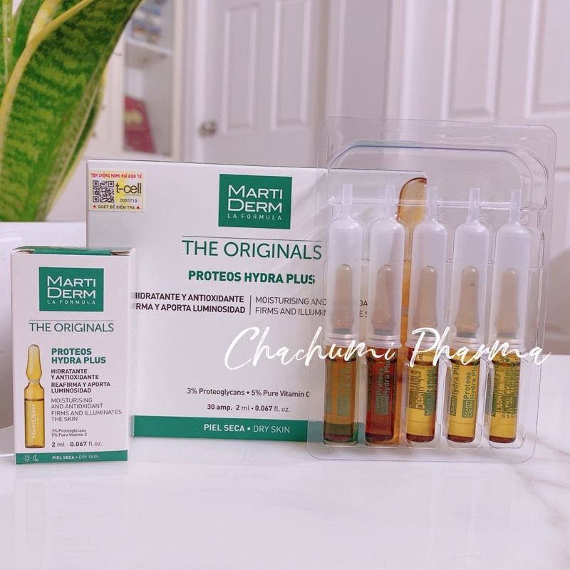 Martiderm proteos hydra plus ampoule dưỡng ẩm, làm săn chắc & ngừa lão hoá da