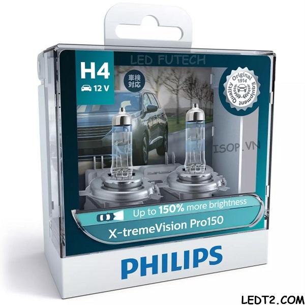 [LEDT2 ISOP] Đèn pha Halogen Philips Xtreme Vision +130% +150%