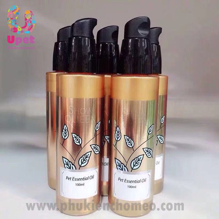 Tinh Dầu Dưỡng Lông Pet Essential Oil Show Queen 100ml giúp dưỡng lông, khử mùi hôi, lưu hương thơm lâu dài cho chó mèo