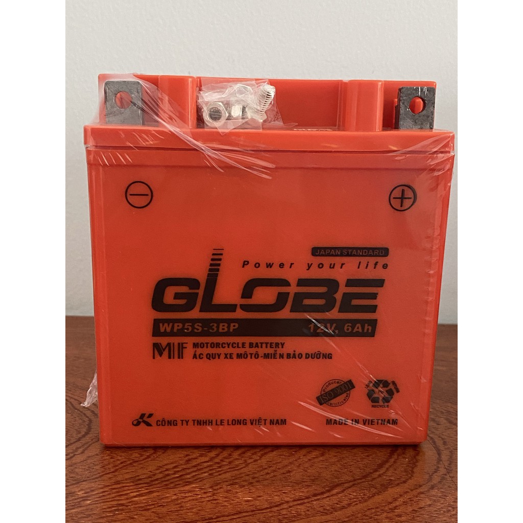 Bình ắc quy 12V Globe WP5S-3BP, 12V - 6Ah