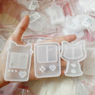 Khuôn shaker siliconee làm móc khóa, phụ kiện resin