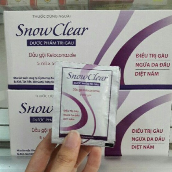 Dầu gội trị gàu SnowClear dạng gói - Hộp 50 gói