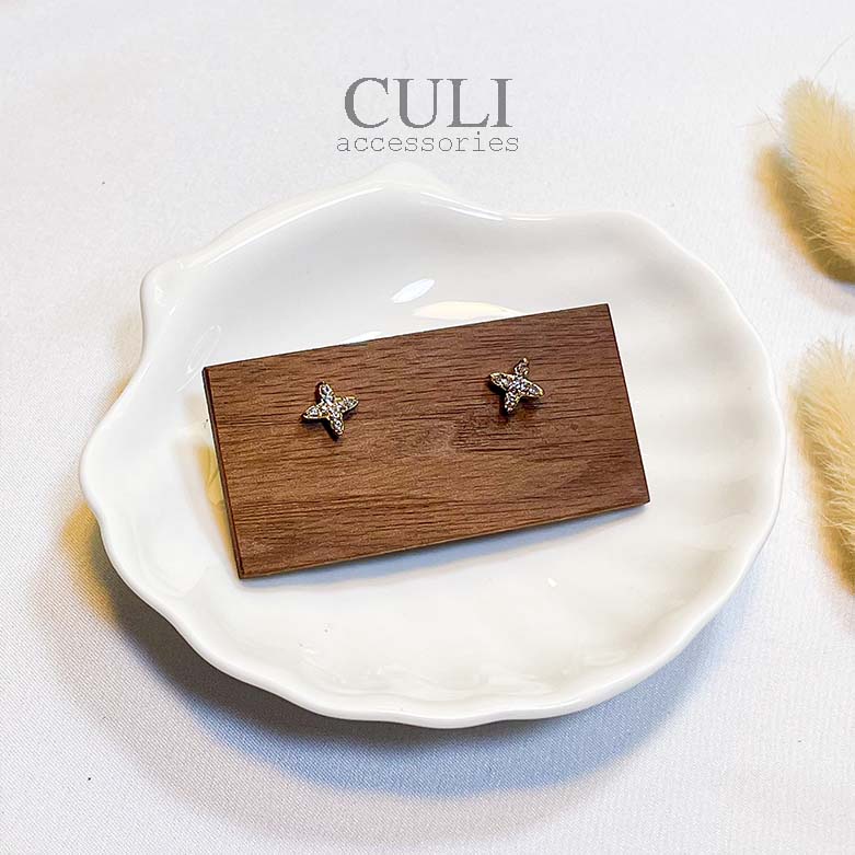 Khuyên tai, Bông tai hình vũ trụ đính đá, thiết kế bất đối xứng độc đáo HT626 - Culi accessories