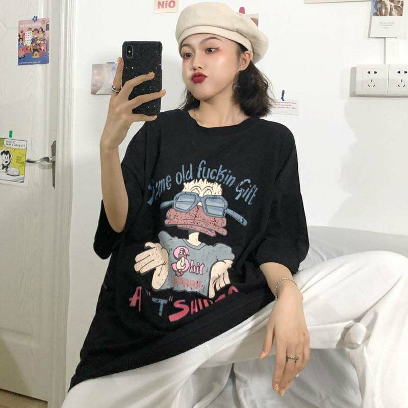 áo thun nữ form rộng unisex oversize nam nữ đều mặc được