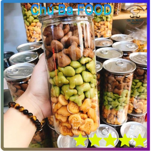 Bánh Gấu Mix 3 Vị 🐻Chú Ba FOOD🐻 | Đồ Ăn Vặt , Kem Truyền thống, Chùm Ngây, Socola 450G(Cả Hộp) | BigBuy360 - bigbuy360.vn