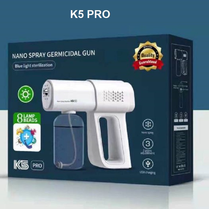 Máy Phun Sương K5PRO, Chuyên Xịt Khử Trùng Cao Cấp, Đèn Tia UV Diệt Khuẩn - Dùng Văn Phòng - Cá Nhân - Gia Đình