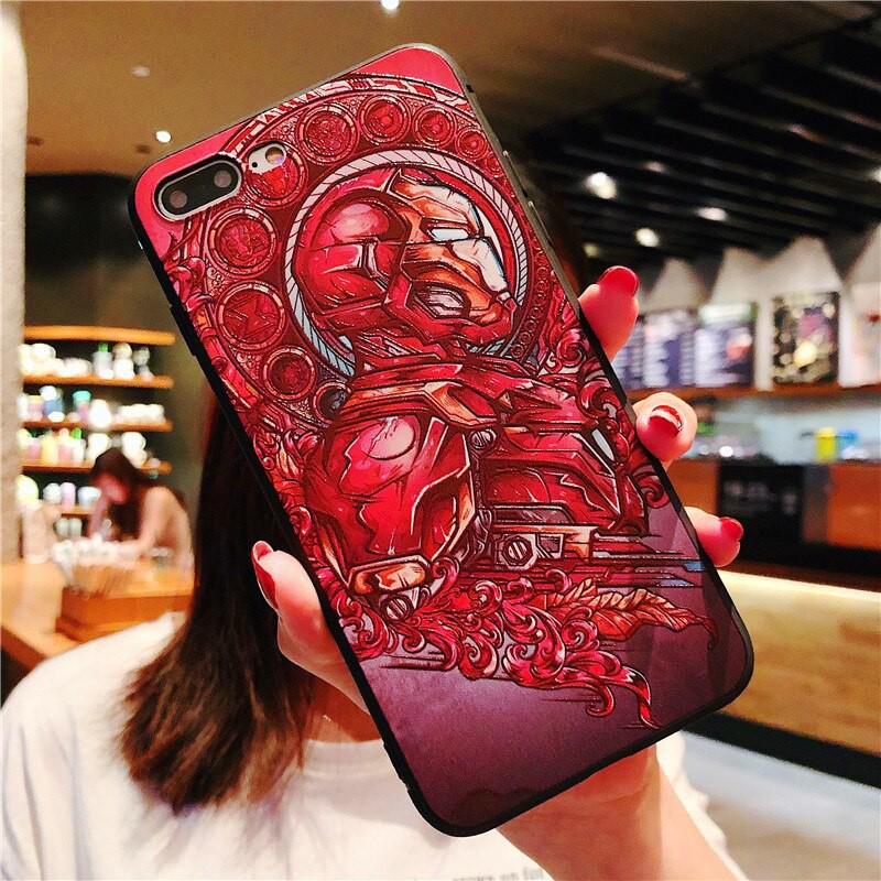 Ốp lưng hình iron man đỏ đen đủ mã cho các loại điện thoại iphone - a208