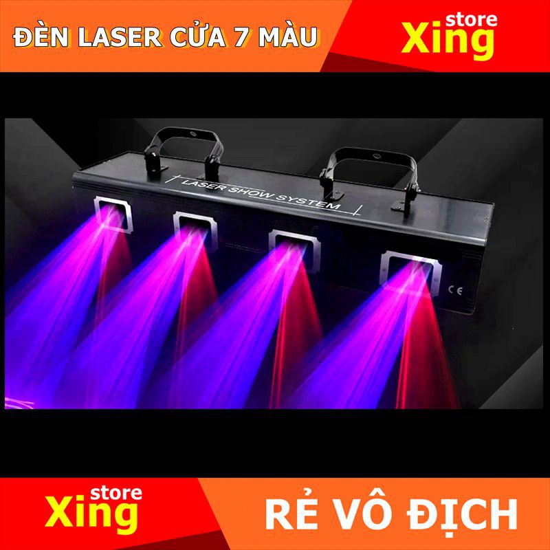 ĐÈN LASER TRANG TRÍ 4 CỬA 7 MÀU Đèn sân khấu