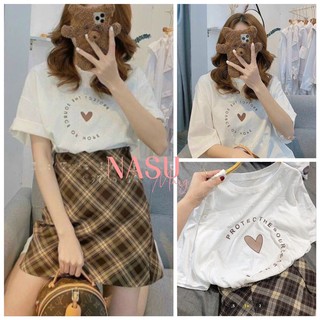 SET ÁO PHÔNG KÈM VÁY KẺ 🦋 Áo Phông Trắng mix Chân Váy kẻ Caro Chữ A Dáng Ngắn🦋