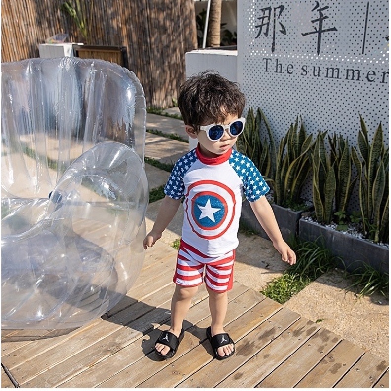 Set bơi Swim đội trưởng Caption bé trai-MS138