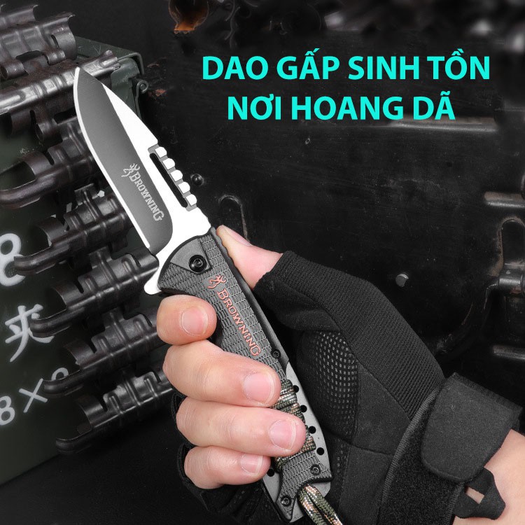 [Dao Phượt] - Dao Gấp Browning Quân Đội Sinh Tồn Nơi Hoang Dã