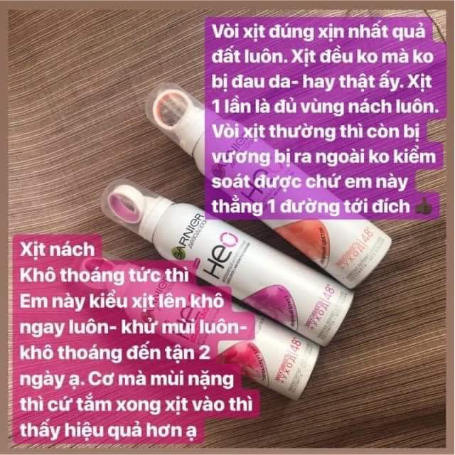 Lăn Nách GARNIER HEO Nga Dạng Xịt Khô