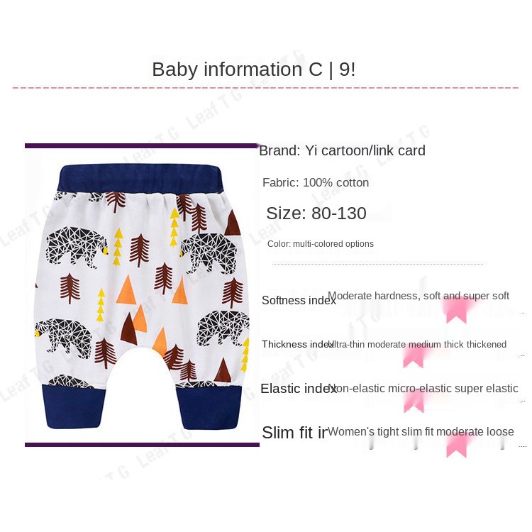 Cotton Baby Boy Pant Girl Kids Cross Pants Boys Five-point Pants Baby Shorts Thin Pants Baby Big PP Pants Tide  Quần Short Lưng Thun Thời Trang Hè Cho Bé Trai