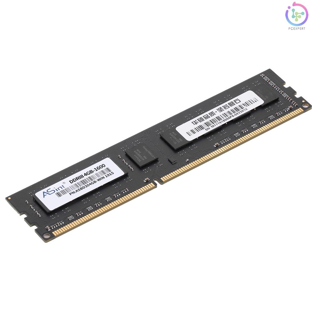 ASint LO-DDR3-1600-4GB Desktop Memory DDR3 1600MHz PC RAM 240Pin Low Power Consumption 4GB