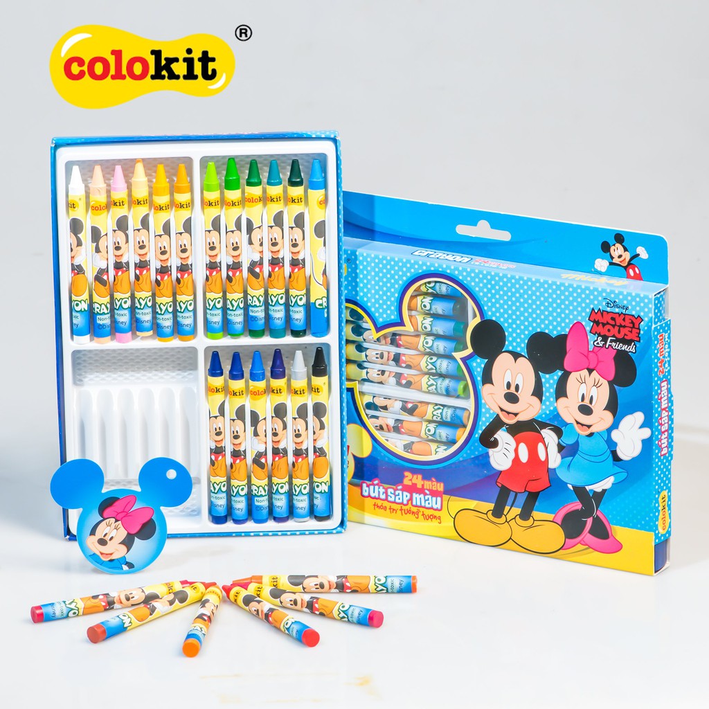 Bộ tô màu cho bé Colokit Mickey CR-C030/MI không độc hại, màu sắc tươi sáng, mịn đẹp