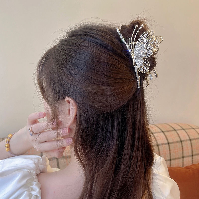 Kẹp Tóc Hình Bướm Màu Vàng Phong Cách Mới 2022 Cho Bé Gái