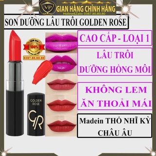 Son dưỡng môi có màu lâu trôi cao cấp chính hãng Golden Rose dạng thỏi dưỡng hồng môi căng bóng lì không trôi khi ăn
